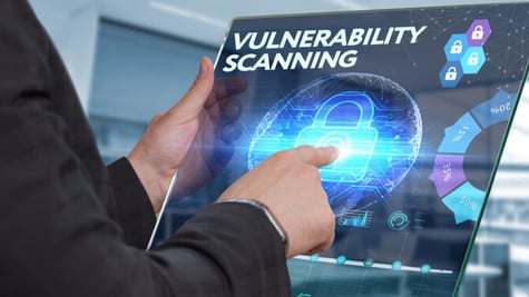 process of vulnerability scanning on screen